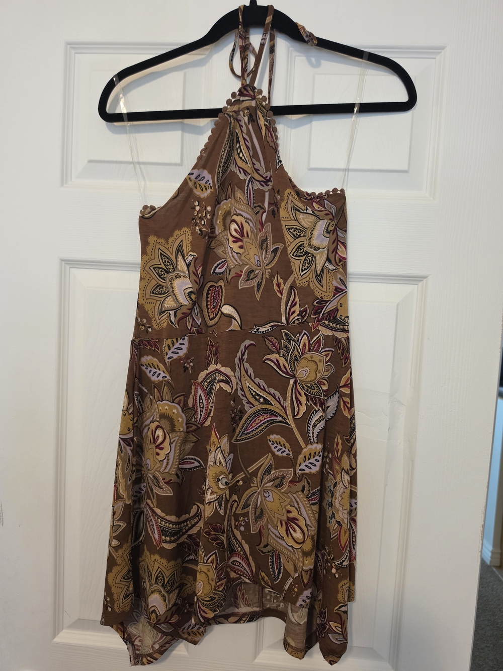 Brown Paisley Halter Top